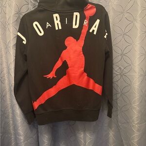 Jordan Black Hoodie with Red Logo